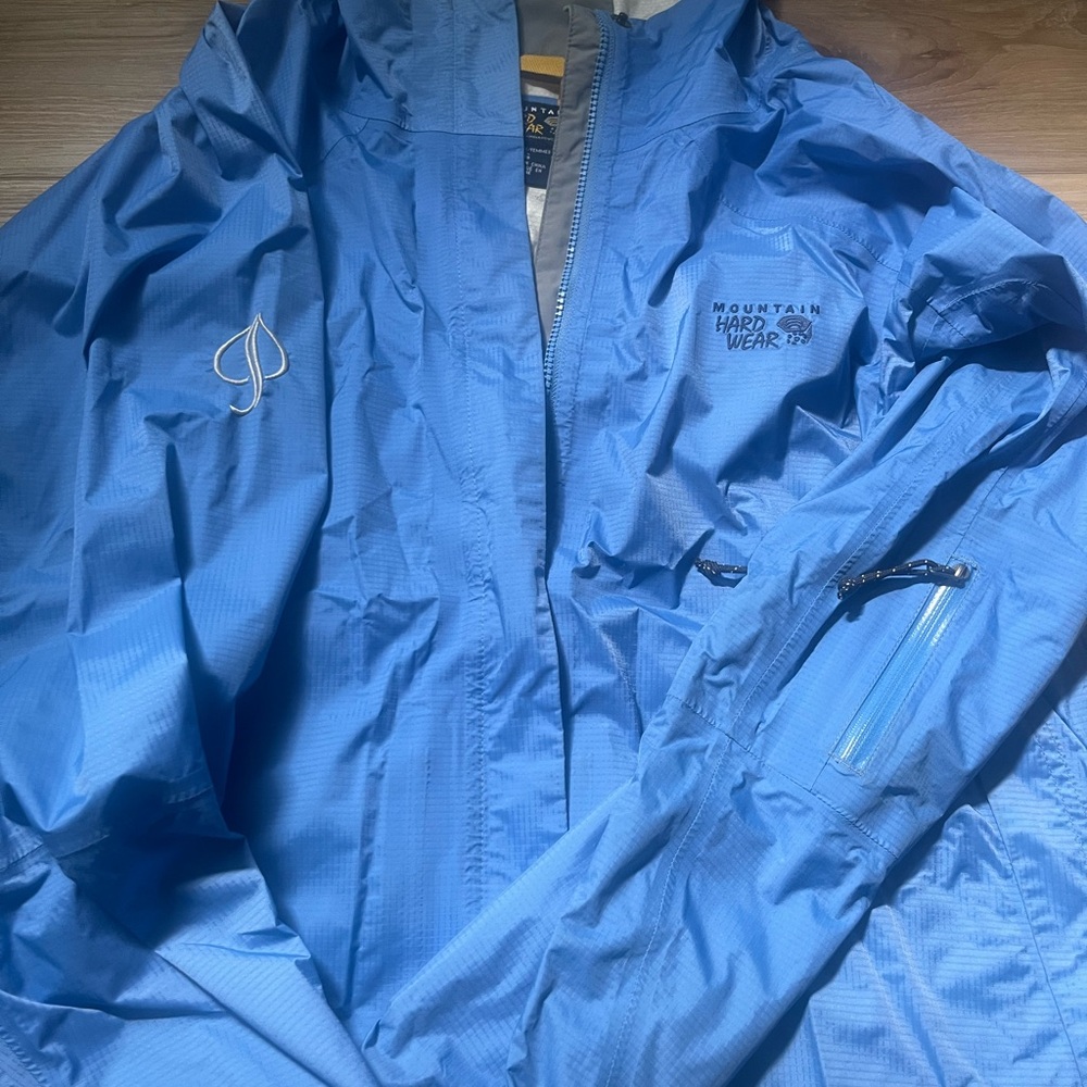 Mountain Hardwear Blue Raincoat Lightweight Waterproof